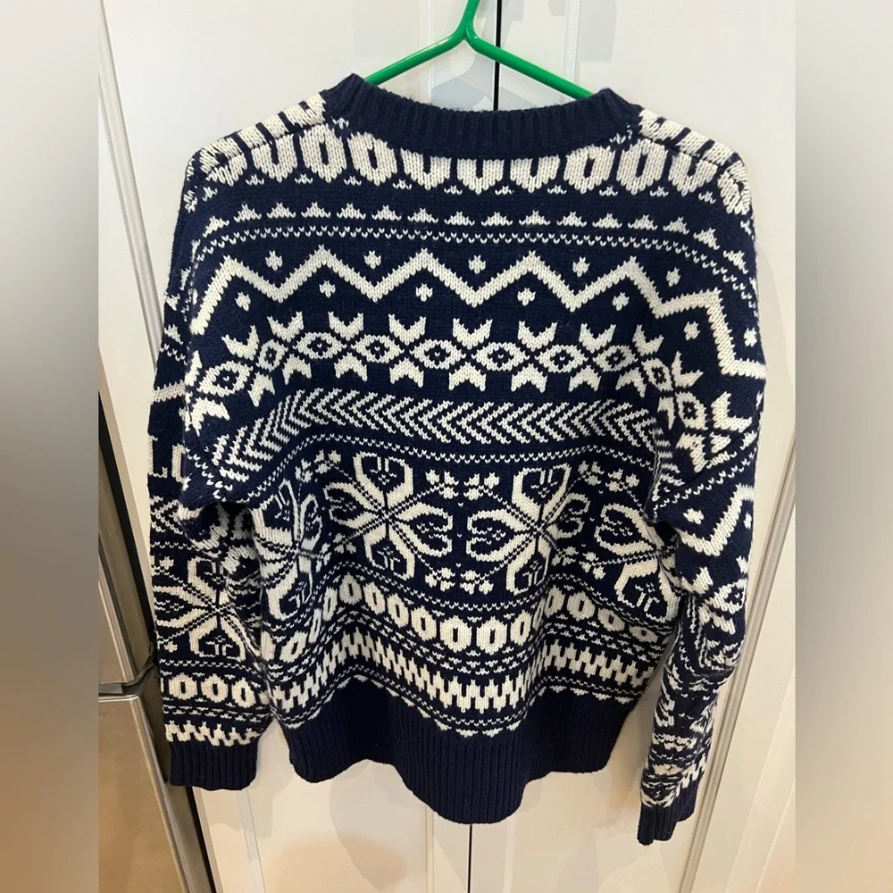 Ralph Lauren polo Navy and Cream Knit Sweater -men’s large - Picture 8 of 11